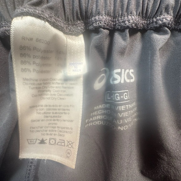 Asics Running Training Shorts Mens Large Gray Drawstring Activewear - Picture 5 of 5